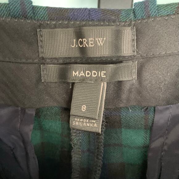 J. Crew Maddie Wool Blend Pants in Blackwatch Plaid Size 8 - Picture 5 of 7
